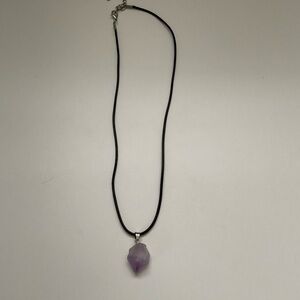 Natural Amethyst Stone Pendant Necklace